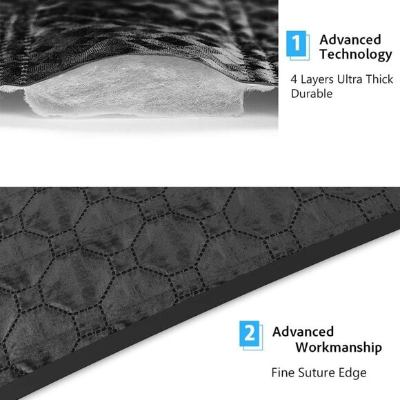 Windshield Cover for Ice and Snow Thickened Windproof Winter Cover with Hooks - Picture 3 of 9